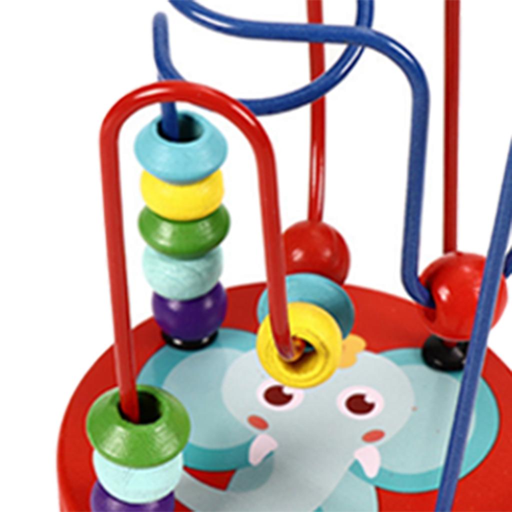 Animal Bead Maze Toys Count and Grasping Ability Sliding Beads on Twists Wire Circles