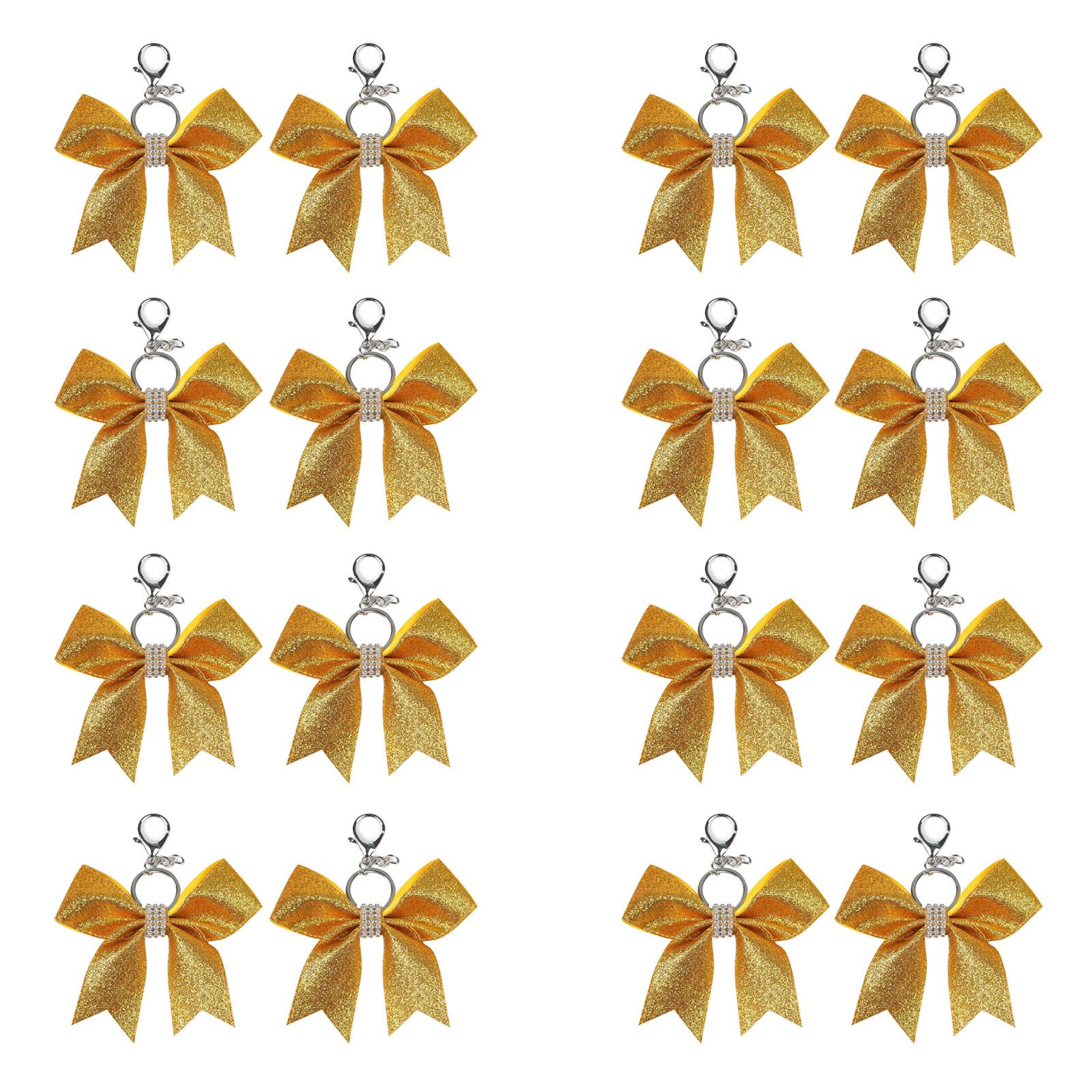 

Fashionable Cheerleading Bowknot Keychain Portable Bowknot Keyring Accessory Unique Bowknot Pendant for Cheer Enthusiast золотой