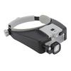 2 LED Head Mounted Magnifier Adjustable Magnifying Glass with Light for Hobbies Crafts Watch Repairs