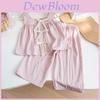 Stylish Summer Girls Cotton Set Soft Cooling Breathable Tank Top And Pants Outfit