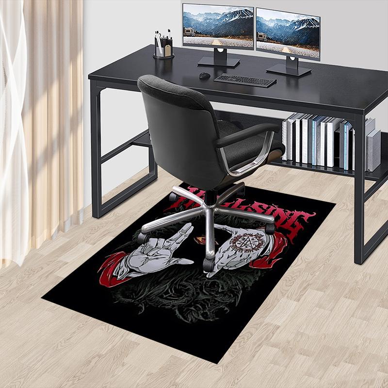 1pc Hellsing Carpet Anti Slip Polyester Floor Mat for office.Bedroom