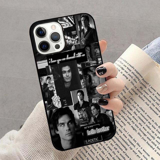 Herbst Damon Salvatore The Vampire Diaries Handyhülle Cover für iPhone 17 Air 16 16e 15 12 11 13 14 Pro Max Plus Hülle