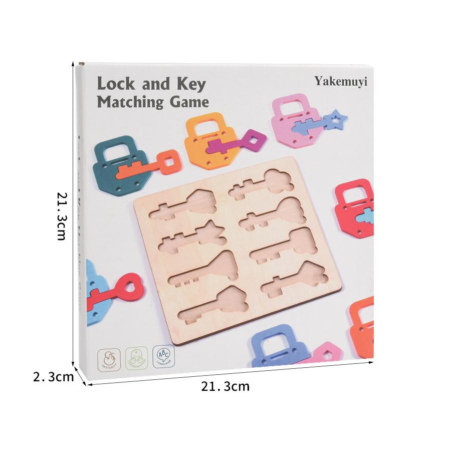 

Educational Baby Lock Key Matching Puzzle Game Montessori Colors Cognitive Fine Motor Skills Training Sensory Toy Preschool Gift