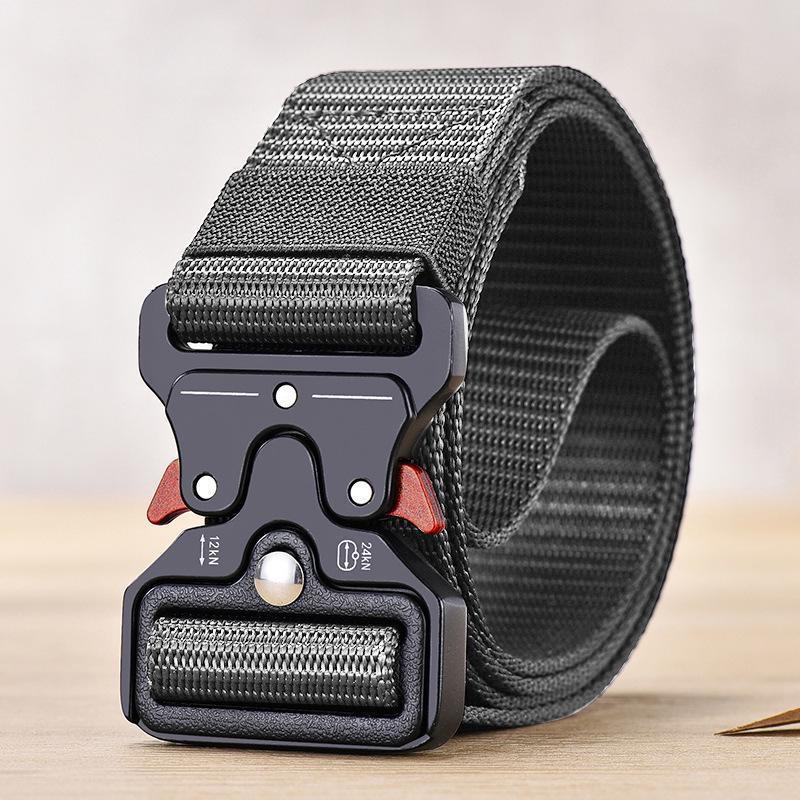 Cobra Tactical Belt - Outdoor Workwear Military Training Canvas Belt with Buckle 125cm