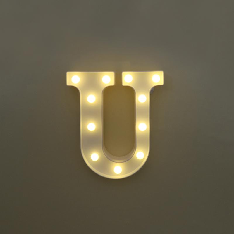 LED Marquee Letter Character Lights A - Z Alphabet Light Up Sign Decor
