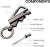 Portable Keychain Lighter with Matchs Strikes Design Keychain Matchs Lighter for Outdoor Adventure Camping Accessory
