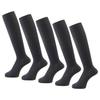 VAXPOT Compression Antibacterial and Graduated Sizes (Back Spot) Men's Knee-High Socks, 5-Pair Set, Deodorizing, Compression, VA-1110 BLK, 27-29cm