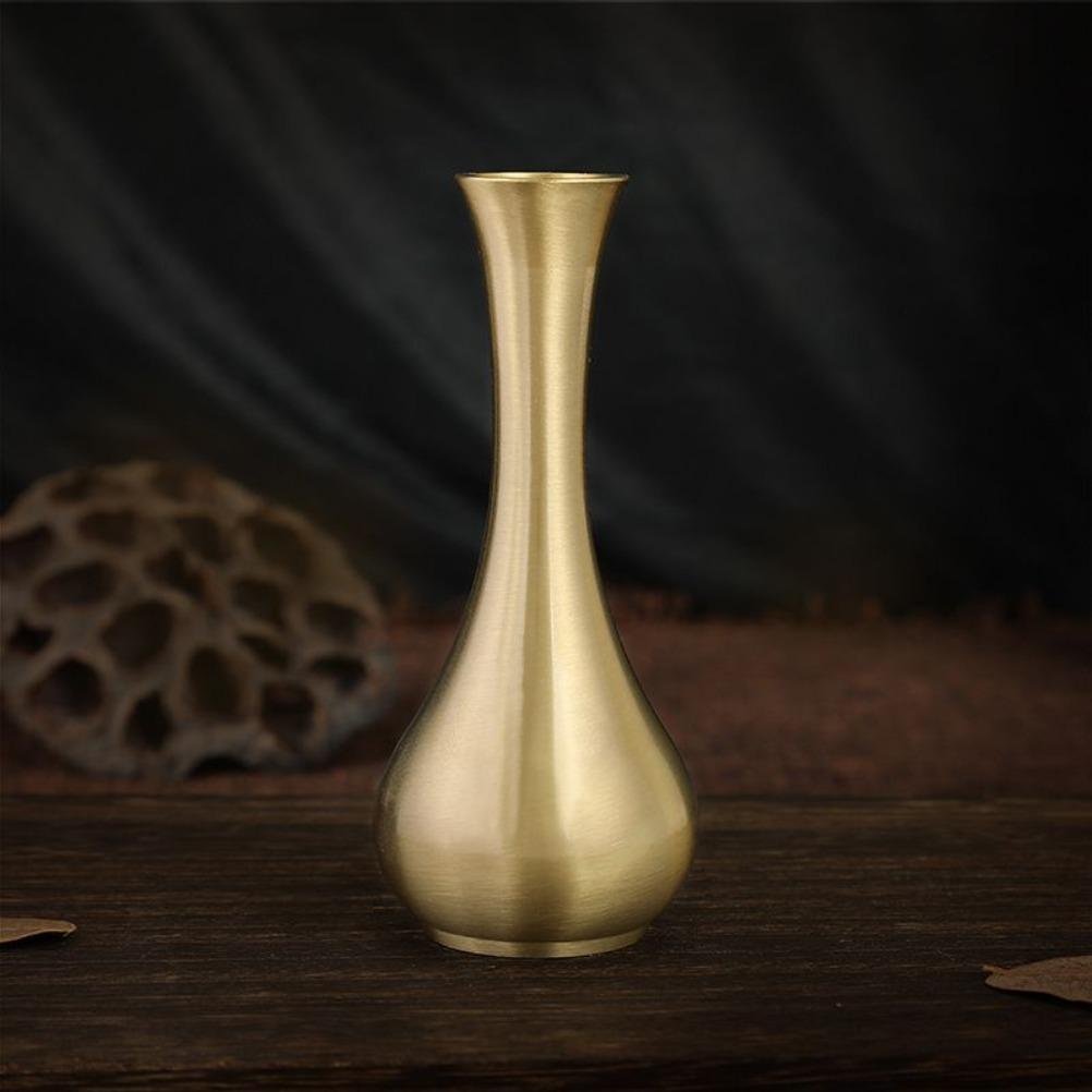 Antike Messing-Mini-Vase Messing-Vase Innendekoration Kreatives Handheld-Artefakt Raumdekoration Tischdekoration Zubehör