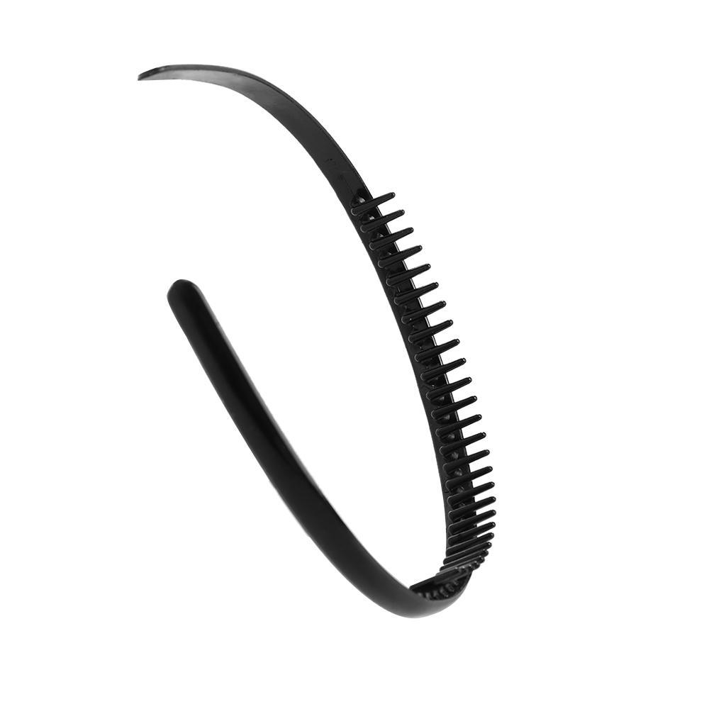 1/2 Pcs New Black plastic Sports Hairband Toothed Men Hair Clip Soccer Headband