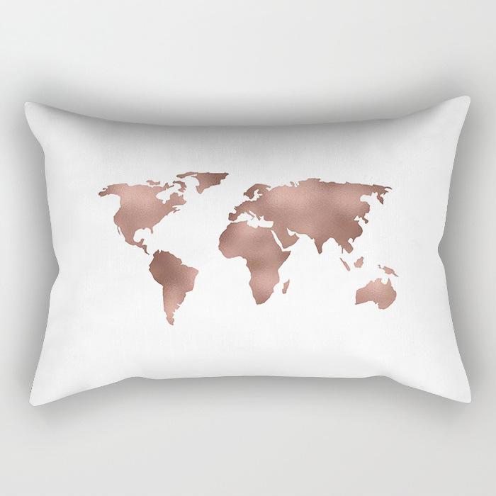 Ins Pink Geometric Waist Pillow Case Car Sofa Pillow Cushion Cover Pillow Case Pillow Case Pillow Case