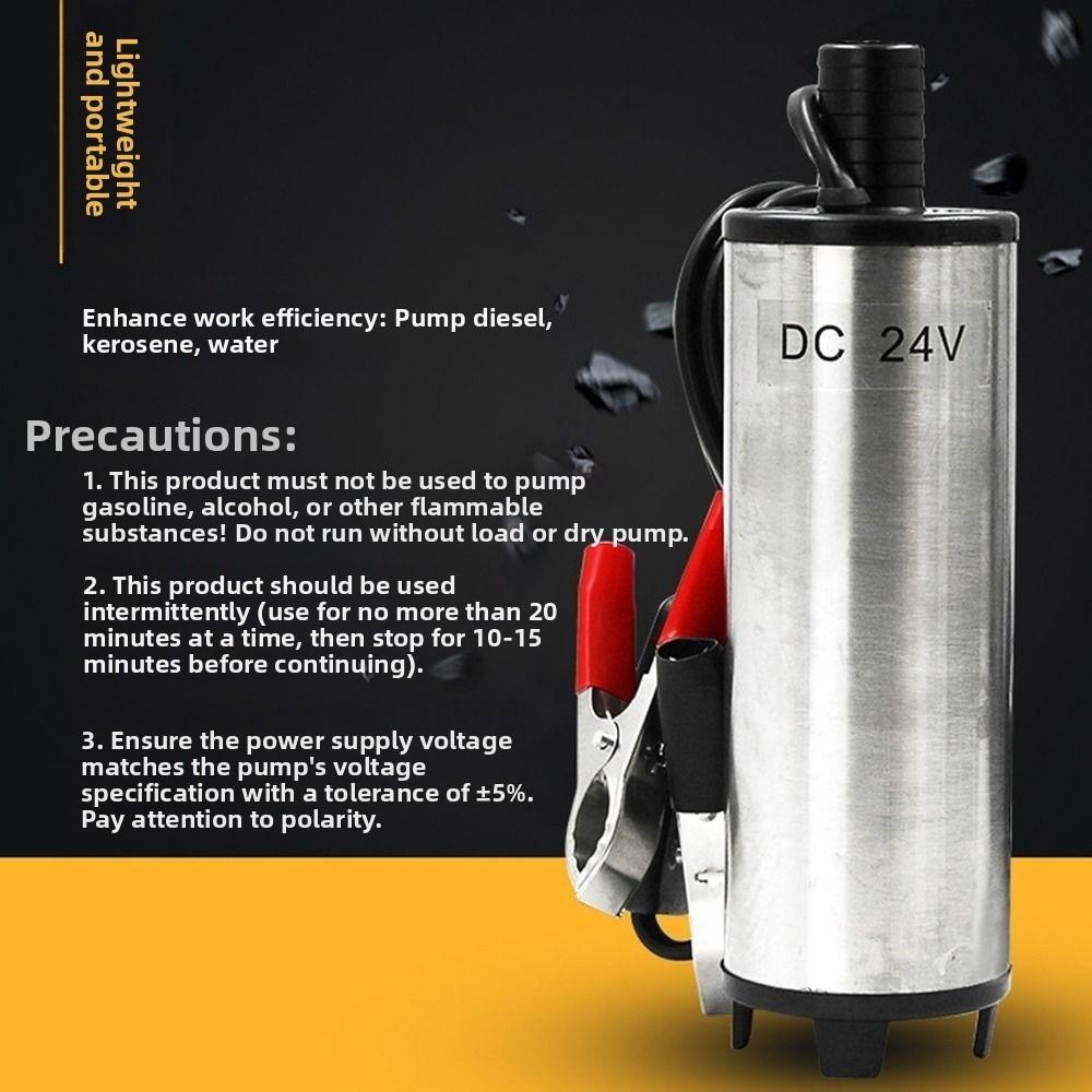 12V/24V DC Electric Fuel Transfer Pump 38mm Port Refueling Pump  Car Refueling