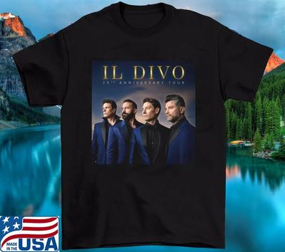 IL Divo Band 20. Jubiläumstour USA T-Shirt Volle Größe S4XL Unisex T-Shirt