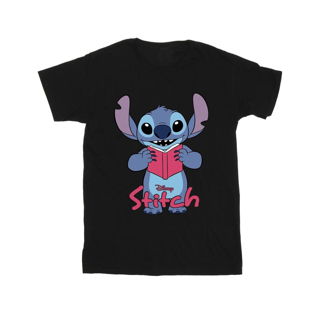 Lilo & Stitch Men's Reading Standing Cotton T-Shirt