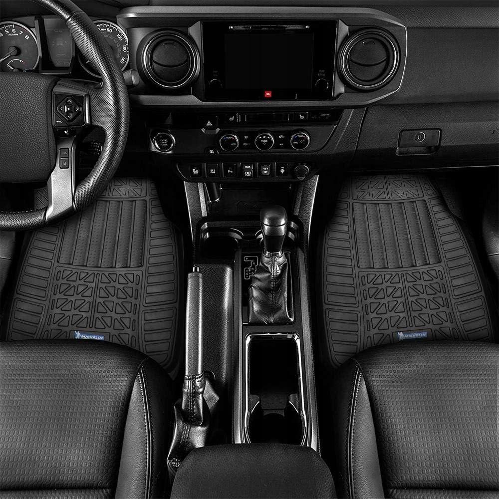 MICHELIN Rubber Floor Mats Set of 4 Black All Season All Weather