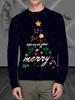 T-Shirts for Man Christmas Santa Claus 3D Print Casual Men's Long Sleeve Tee Pullover Crew Neck Y2k Tops Autumn Men's Clothing