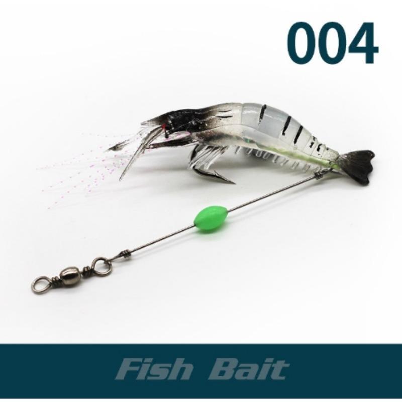 

2шт встроенный крючок приманка креветки комплект светящаяся приманка креветки мягкая пластиковая рыболовная приманка Sabiki силиконовая приманка креветки рыболовная приманка