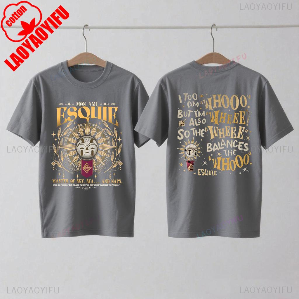 Koszulka Esquie Clair Obscur Expedition 33 Zabawna koszulka Esquie dla graczy dla fanów Prezent Moda letnia Casual Miękka bawełna Krótki rękaw Top