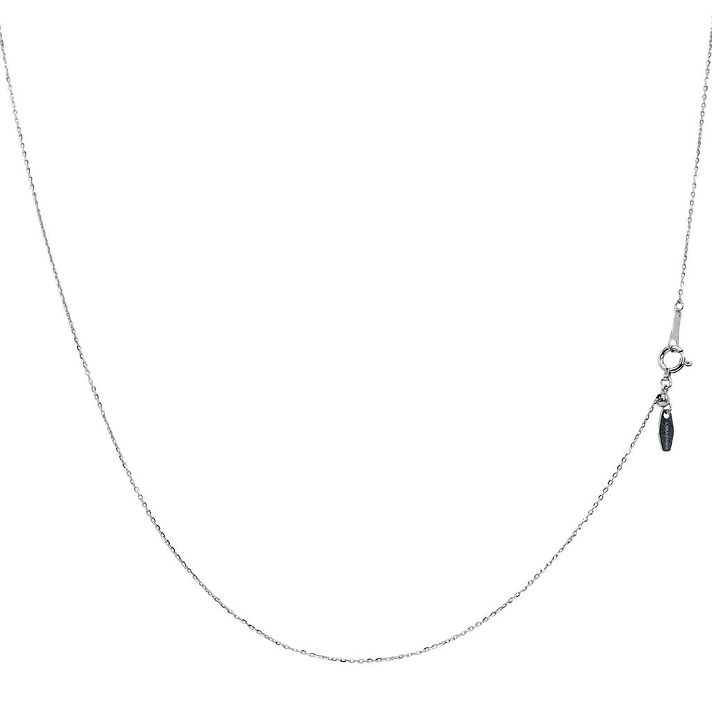 Lala Christie Platinum Pt850 Round Azuki Chain Necklace with Slide Adjuster, Adjustable Length, 1.1mm Wide, Approximately 2.8g, 45cm Long (lc97-0035)