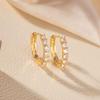 European & American Single Row Rhinestone Earrings: Fashionable, Versatile Stud Accessories for Women