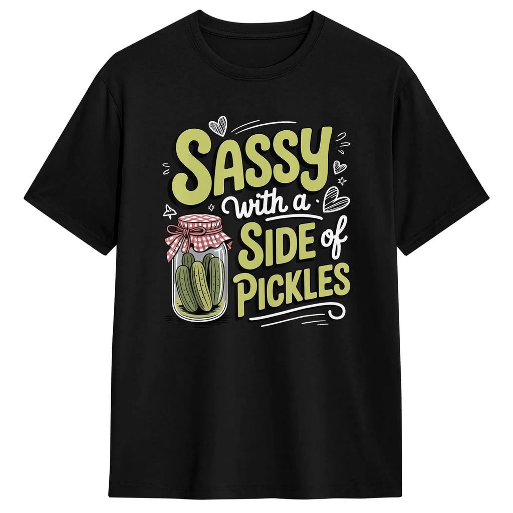 Pickle Queen Classy Sassy And A Bit Smart Assy Dill Pickle Tshirt Summer Streetwear Tshirts Cotton Fashion Tee Shirt