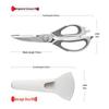 Multifunctional Stainless Steel Kitchen Scissors: Ideal for Fish, BBQ, Chicken Bones, and Walnut Cracking