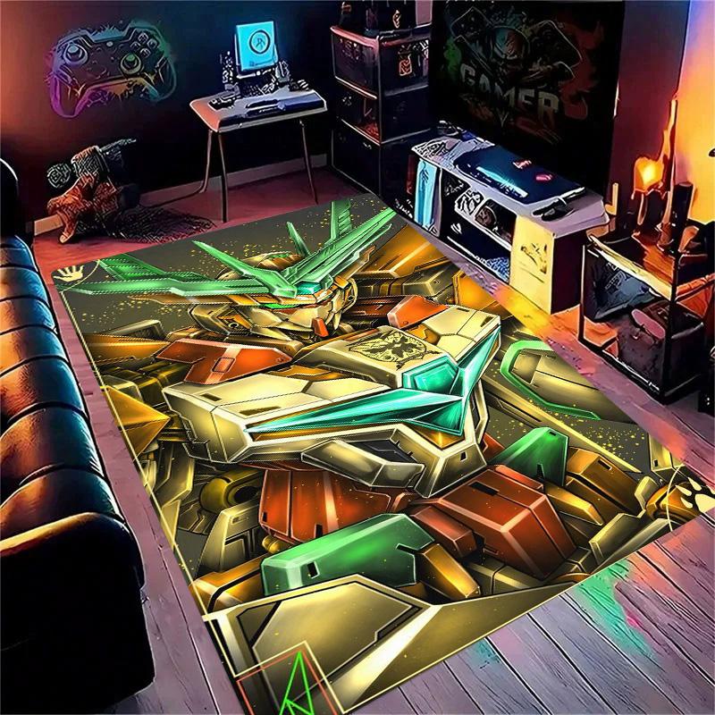 G-Gundam-m Cartoon Robot Gift Carpet Rug for Bedroom Living Room Home Sofa Decoration Kids Game Play Decor Floor Mat