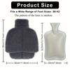 2L Large Non-Electric Hot Water Bottle - Super Soft Plush Cover Rubber Warmer Multi-Use for Hands Feet Warmth Home Office Winter