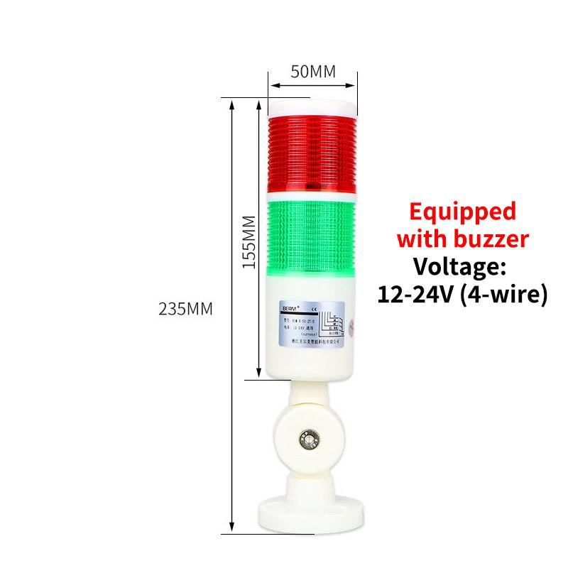 

Industrial Warning Stack Light 180 Degree Rotatable Three Modes Signal Lamp for CNC Machine Room Monitoring