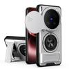 KEYSION Magnetic Phone Case for VIVO X300 Ultra 5G Slide Camera Lens Protection Upright Stand 360° Ring Shockproof Back Cover