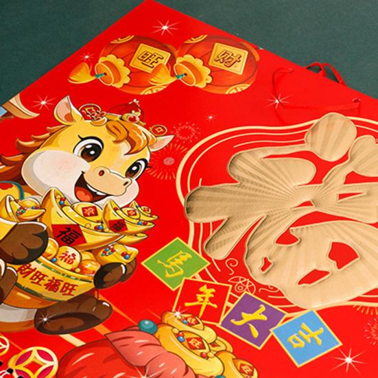 2026 Chinese New Year Zodiac Calendar The Year of Horse Wall Hanging Calendar Traditional Lunar Monthly Calendar for Home Restaurant Office Wall Decor