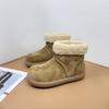Lamb Wool Snow Boots Women's New Winter Piled Thickened Thick-soled Non-slip Warm Short Boots