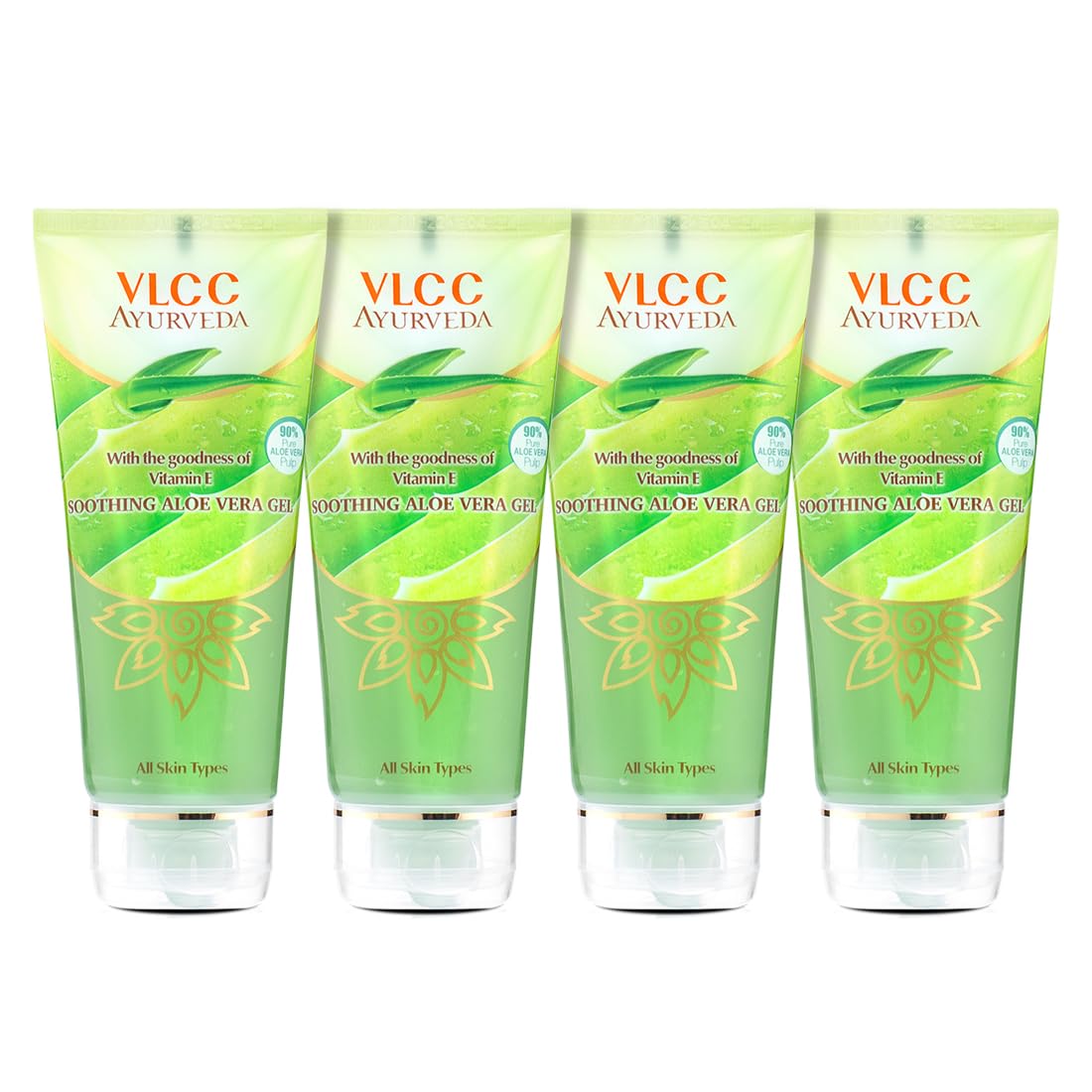 

VLCC Ayurveda Soothing Aloe Vera Gel 100g Pack of 4 for Soft, Hydrated, Smooth Skin Care