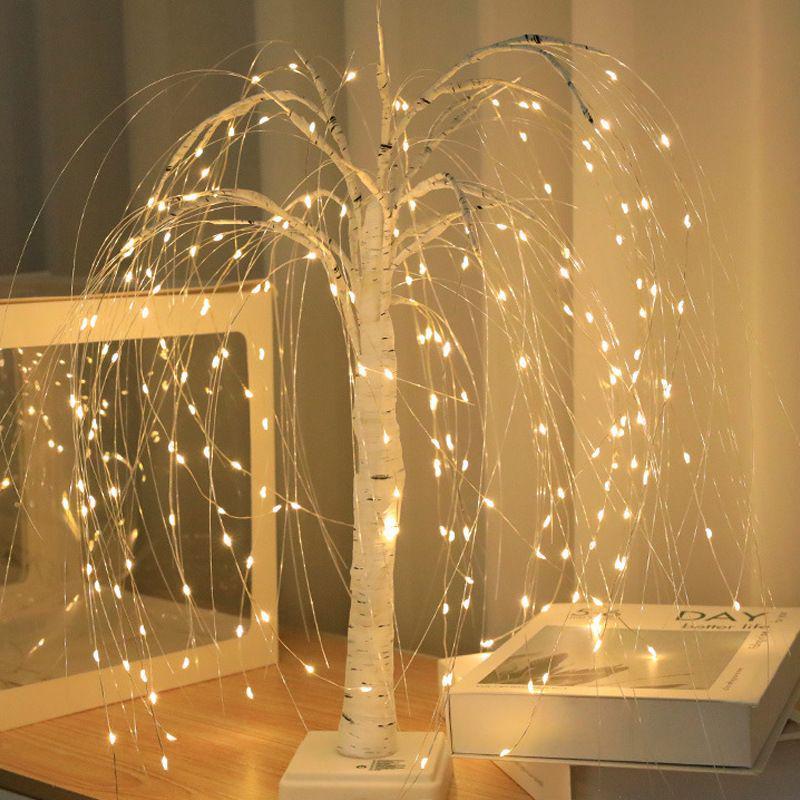 Cross-border Christmas LED Tree Lights: Indoor Copper Wire Firefly Decoration for Festive Arrangements