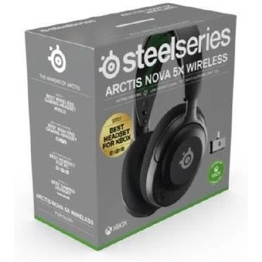 Casque gaming sans fil - steelseries - arctis nova 5x - noir - clearcast 2.0 - autonomie 36 heures