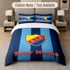 Custom Bedding Set Djurgårdens IF Pattern, Print Name Text 1 Duvet Cover Plus 2 Pillowcases Home Textile