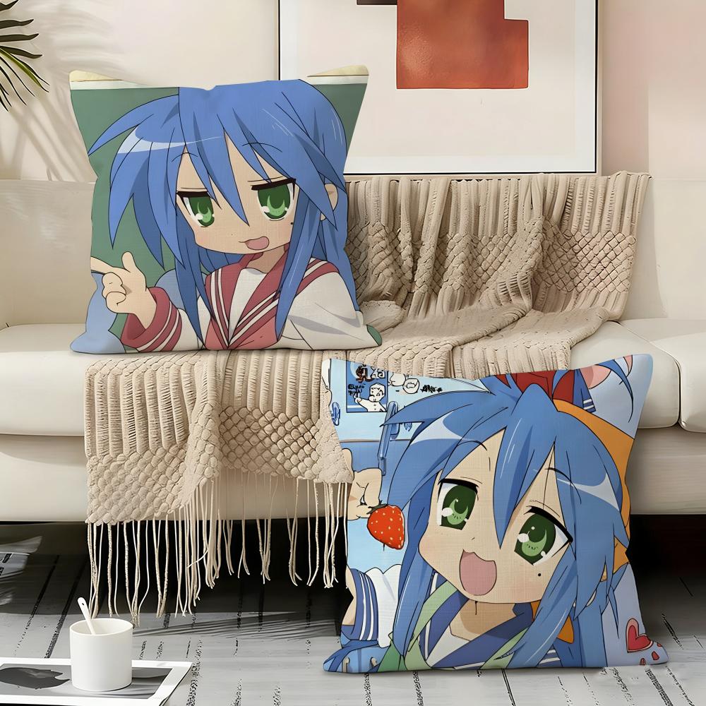 Lucky SStar ANIME Pillow Case Pillowcase Doublesided Printed Sofa Cushion Bedroom Headboard Pillow