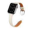 Schlankes dünnes echtes Lederarmband für Apple Watch Serie Kleine Dornschließe Universelles Uhrenarmband
