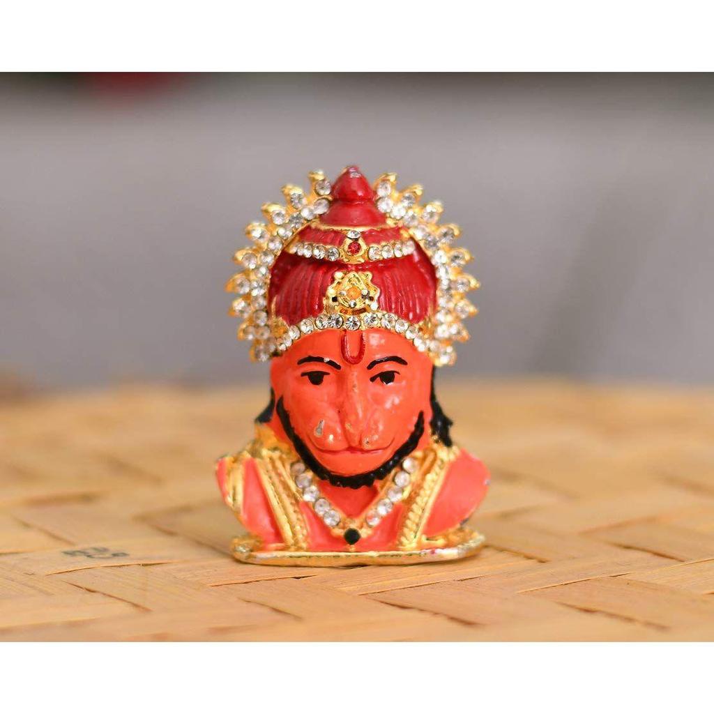 Lord Hanuman Idol Showpiece Statue - God Hanuman Idol for Car Dashboard - Bajrangbali Handicraft Decorative Spiritual Puja
