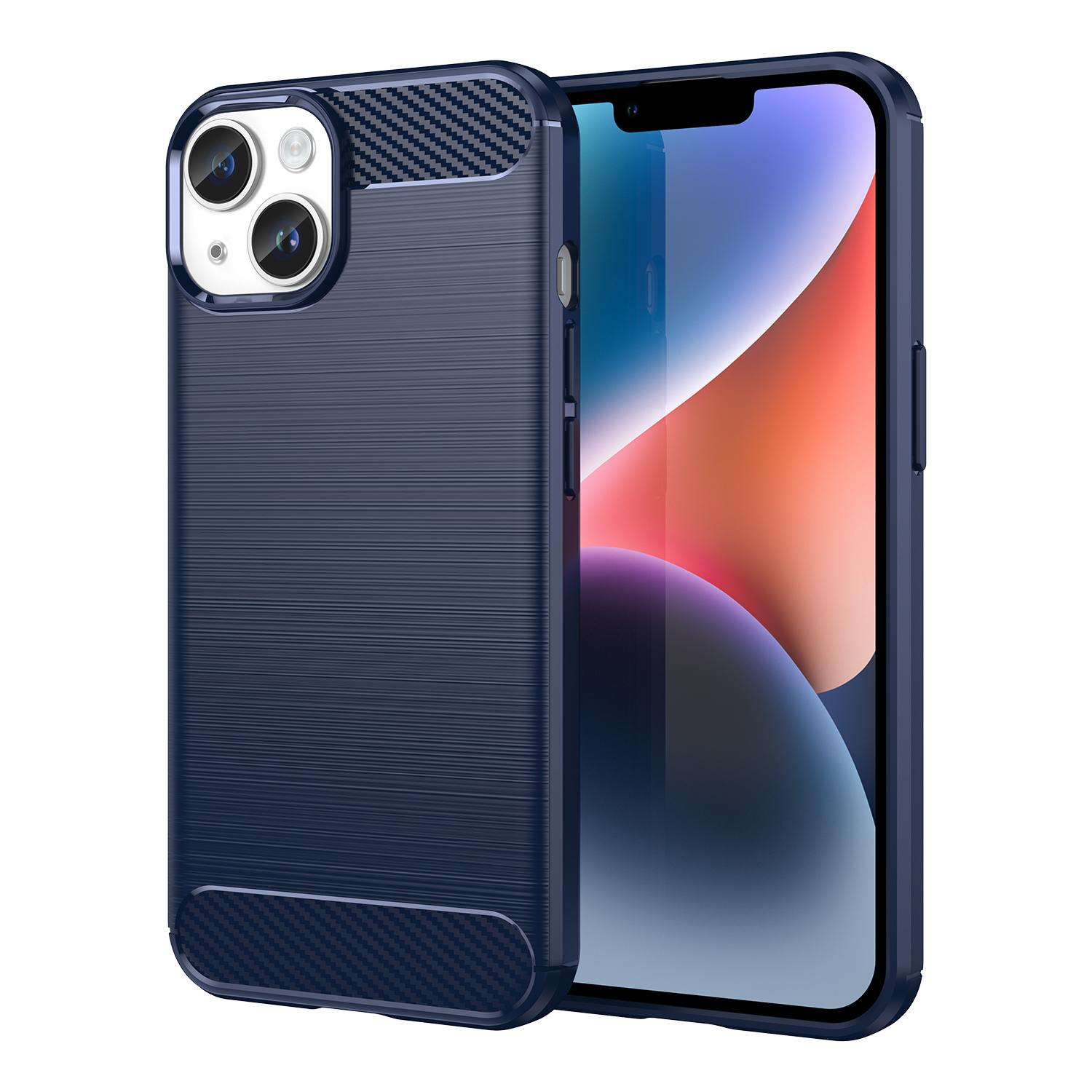 

AMORUS For iPhone 14 Case Carbon Fiber Texture Brushed Protective Phone Cover