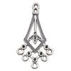 Bohemian Water Drop Heart Double Hole Ethnic Earrings Alloy Jewelry