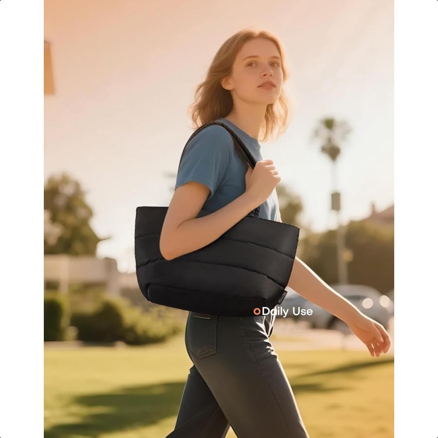 

HOTOR Puffer Tote Lunch Bag for Women Large Capacity Insulated Lunch Box Cooler Leakproof Thermal Lunch Bag for Office Gym Trav United States