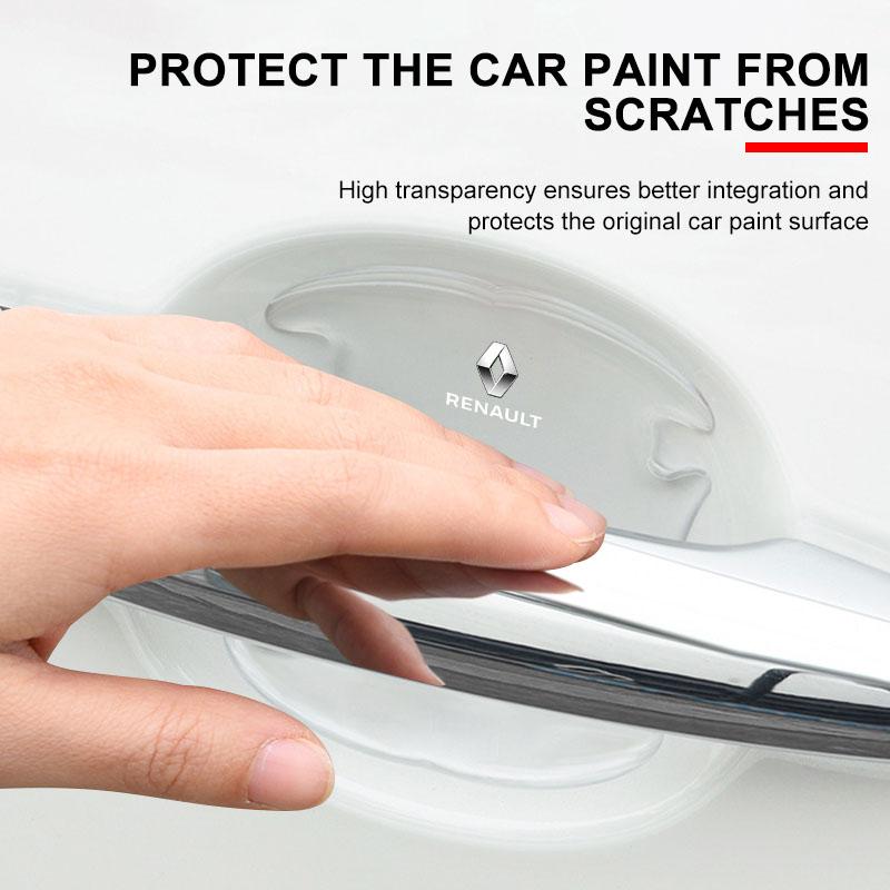 4 Stück/Set Autotürgriff Schutzaufkleber Autostyling Für Renault Dacia Megane Clio Captur 2 3 4 Fulence Kadjar Duster Captur Logan Borui