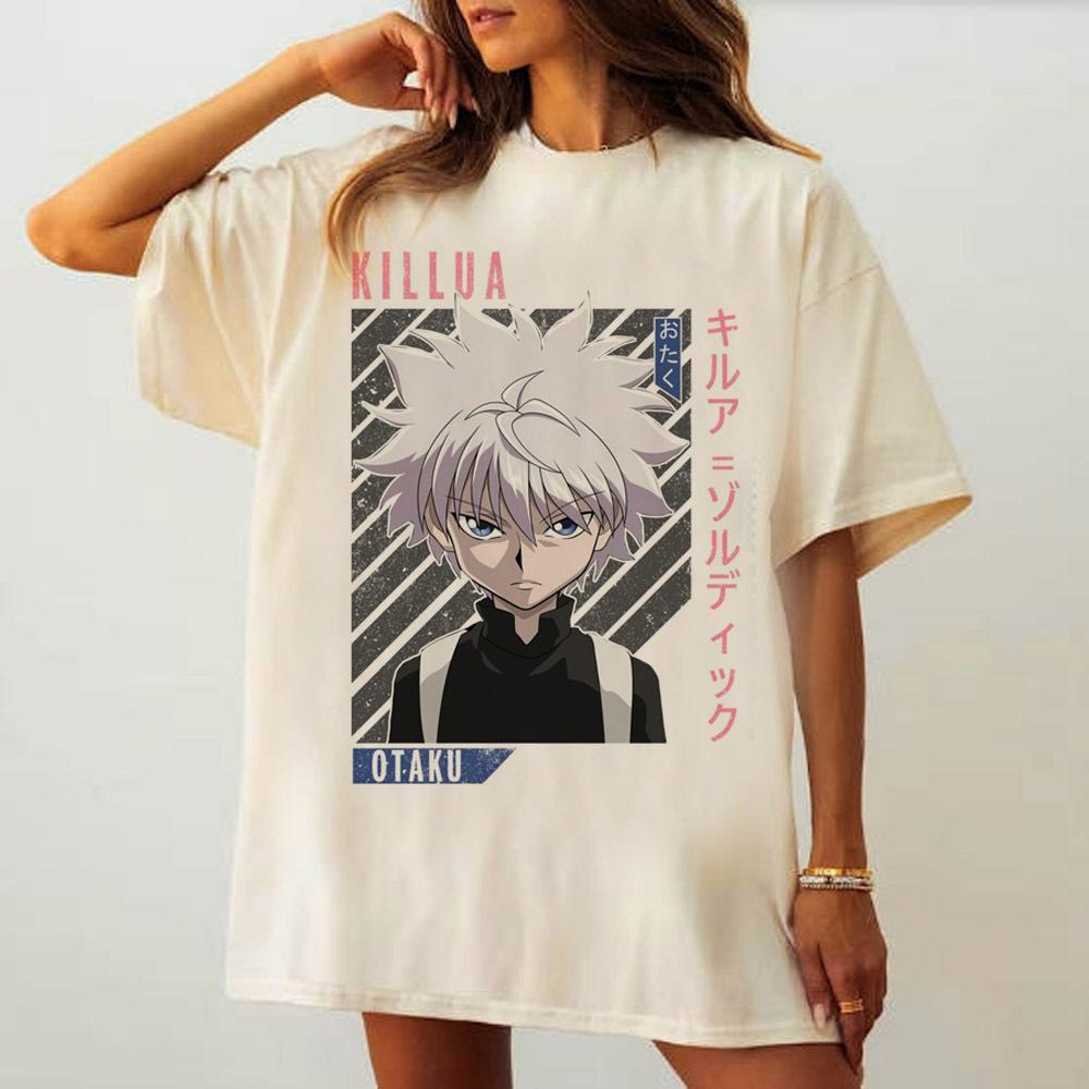 Hunter x Hunter top tees teen Psychedelic 80s Graphic Pastel anime Pop Culture t shirt Y2k streetwear graphic Punk Pastel