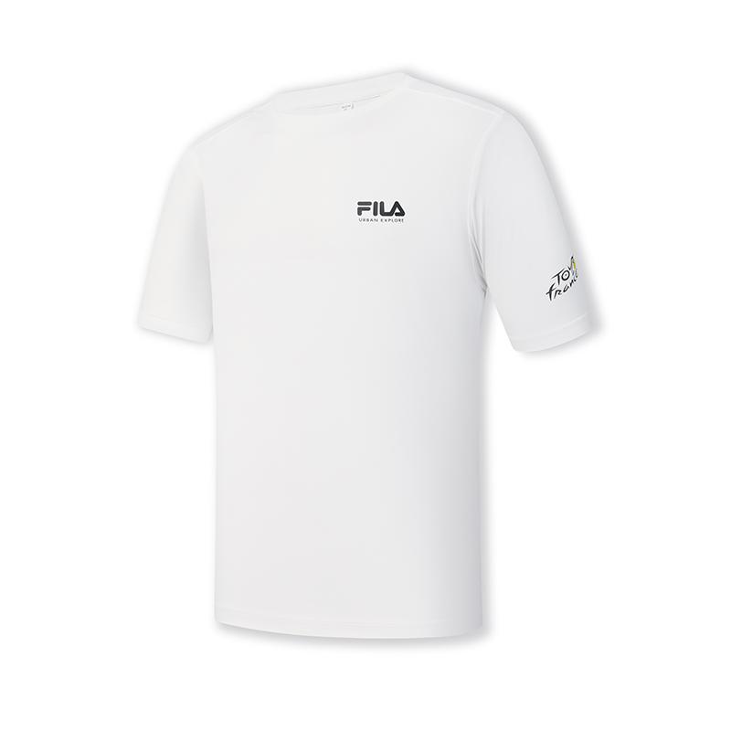 New FILA T Shirts Men's Jade White WT A11M538112F-WT