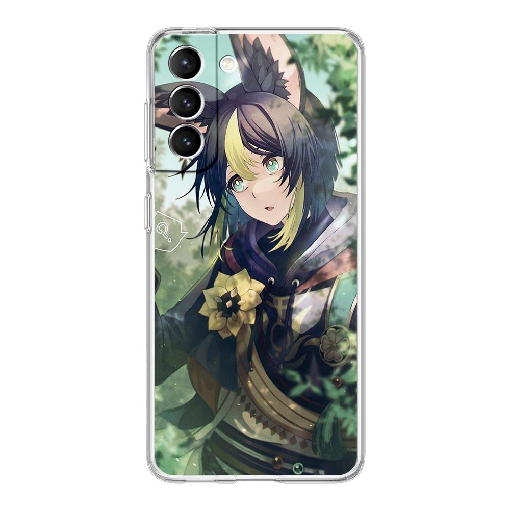 Game Genshin Impact Tighnari Clear Phone Case For Samsung Galaxy S23 S22 5G S20 Ultra S21 FE 5G S10E S9 S8 S10 Plus Soft Cover