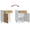 Porto Kitchen Base Cabinet Artisan Oak Wood Based Material