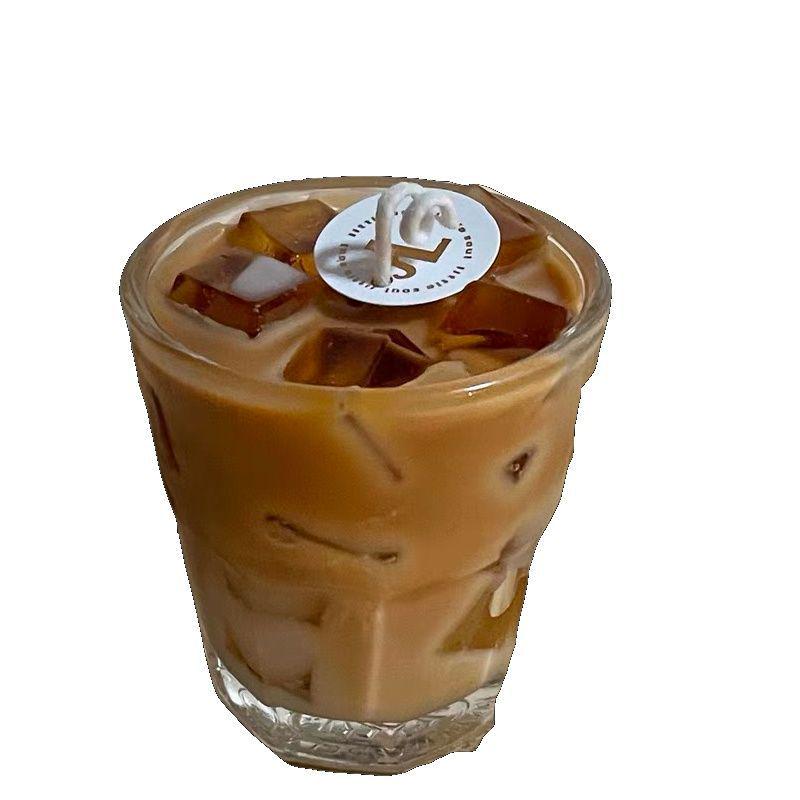Iced Coffee Scented Handmade Candle: Indoor Art & Birthday Party Favor
