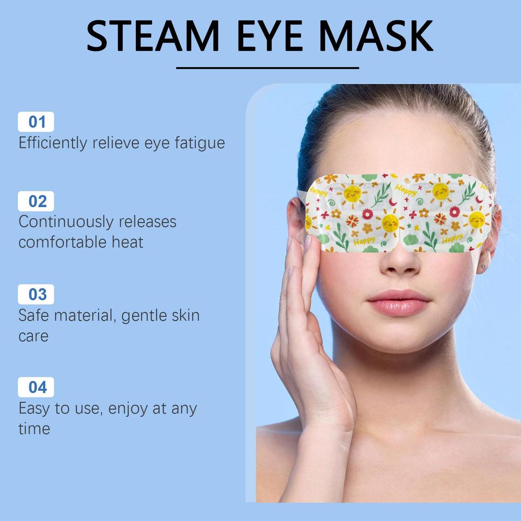 WIIEEY Sleep Steam Eye Mask Gentle Hot Compress Relieves Eyestrain Enhances Sleep QualityDaily Use