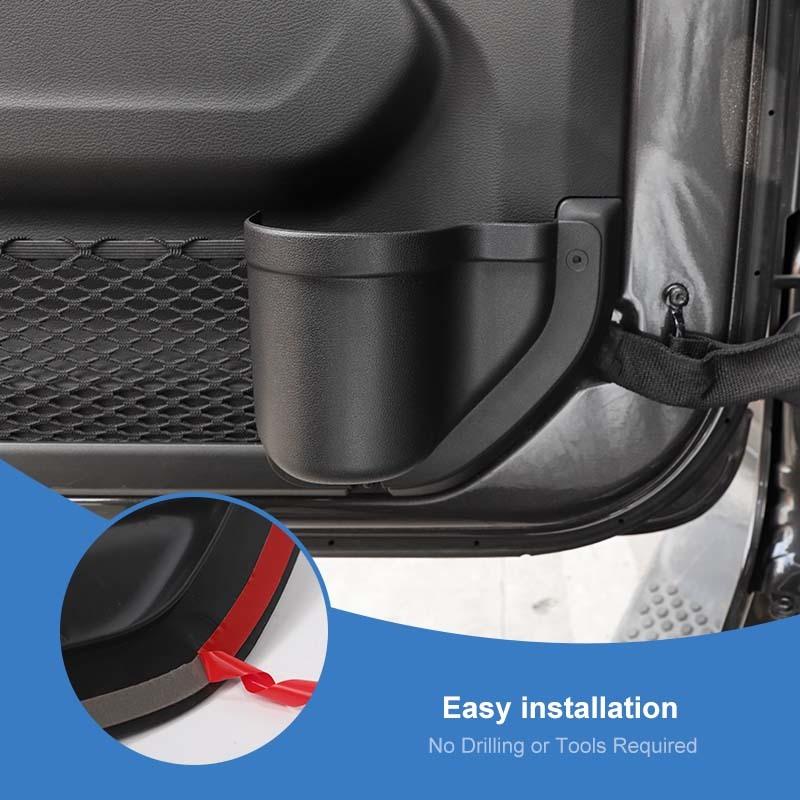 Front Door Net Pocket Storage Box Organizer Container For Jeep Wrangler JL For JT Gladiator 2018 Up 2/4-Door Stowing Tidying Accessories