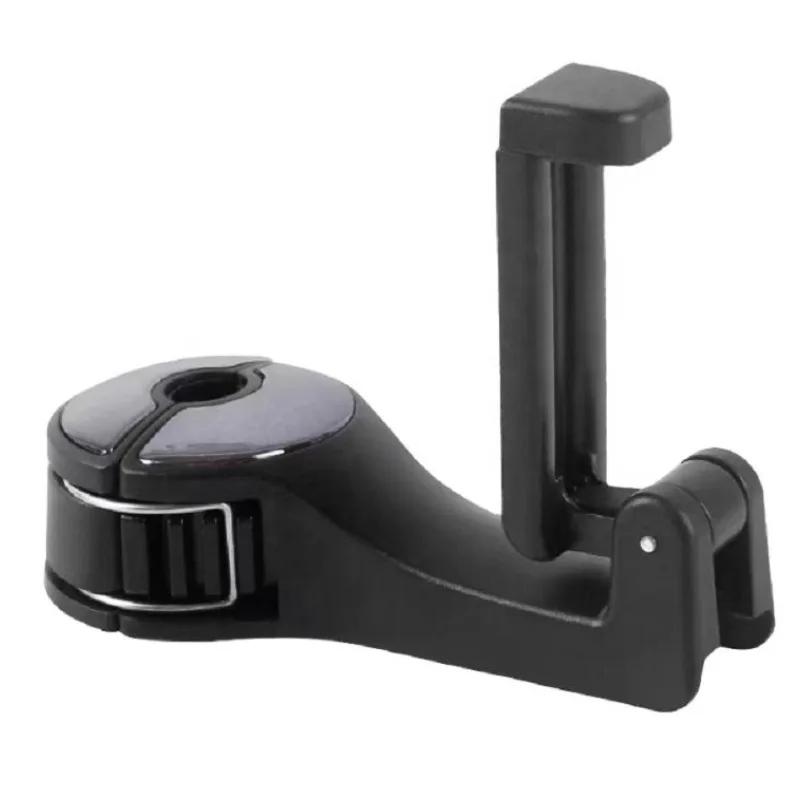 Car Headrest Hook with Phone Holder, Universal 360° Rotation Car Seat Hooks for Purses and Bags, Storage Organizer Accessories